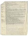 Two Copies of The Three Stooges' Famous ''Niagara Falls'' Skit: (1) 2pp. With Curly Joe, Signed by Moe Howard at Top of Page 1; (2) 7pp. With Curly Joe, Annotated by Moe Throughout -- Very Good